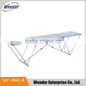 3 Sections Aluminum big wallpaper folding table,Portable wallpaper work table manufacturer