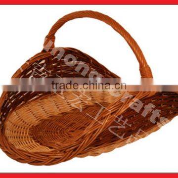 Handmade Traditional Willow Basket With Carrying Handle photo-3