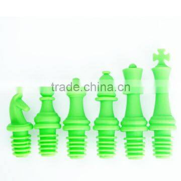 2016 New Products Four Colors Good Flexibility Silicone Wine Bottle Stopper Chess Shape photo-6