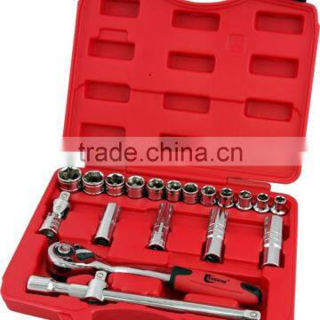 High Quality 20Pcs 1/2" Dr.Socket Wrench Set In Plastic Case