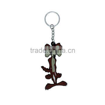Hot design PVC material rubber souvenir Printing keychain keyring gift