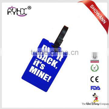 popular custom pvc luggage tags for suitcase parts wholesale