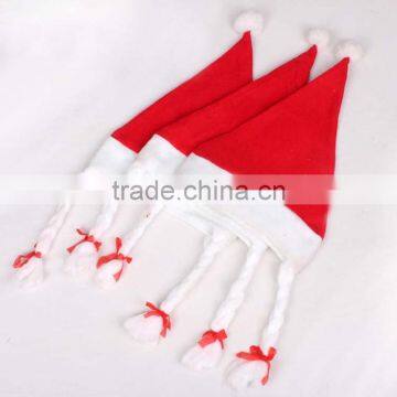 Low Price Christmas Hat With Wig And Santa Claus Cap/Hat For Gril