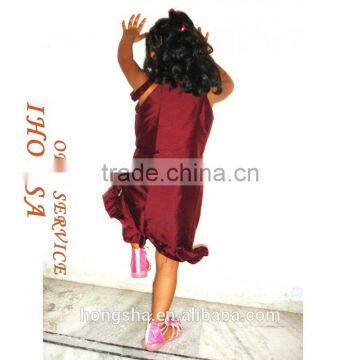 Sleeveless Fashion Children Clothes Ruffle Frock Dress Designs For Small Girls HSd6044 photo-3