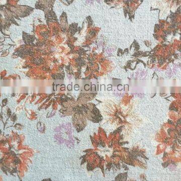 Printed wool fabric