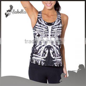 Polyester/spandex ladies new stylish casual loose tank tops