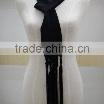 The latest italy designer hot lady men black braided velvet scarf