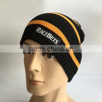 Export to EURO Acrylic Pure Black Colour Mans Winter Hat photo-2