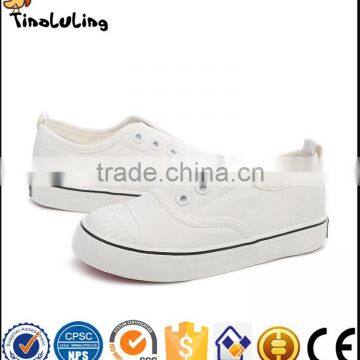 kid's fashion classic canvas casual white shoes for children wholesale