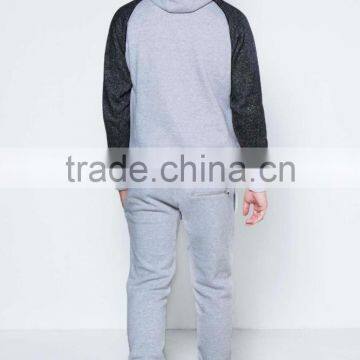 Hot Sale Raglan Hooded Tracksuit Popular Splice Tracksuits for Men photo-2