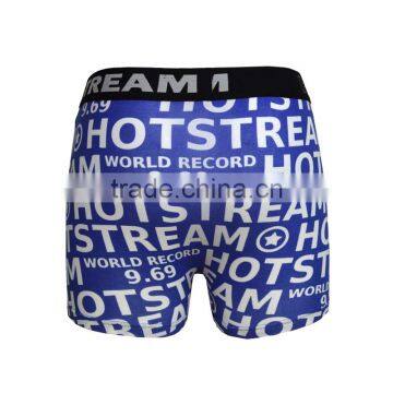 Plastisol Letters Printed Man's Underwear Boxer Cotton Fabric Briefs Shorts photo-3