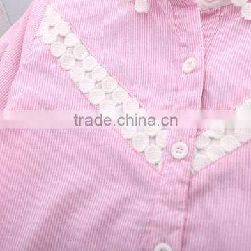 S33418W Baby Girl Shirt Brand Cotton White Embroidery Girls Blouses photo-3