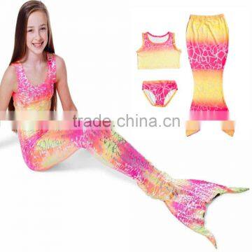 S64841A Kids children young girl baby 3 pcs mermaid swimsuit