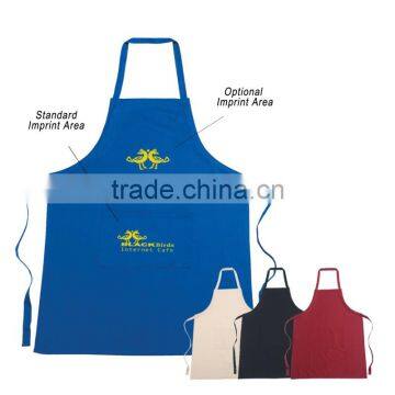 100% Cotton Apron - made from 100% cotton, features a front pocket, adjustable tie strap and comes with your logo