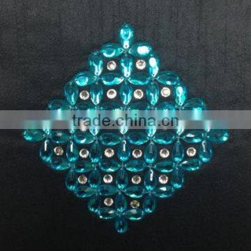 Black Pillow With Turquoise Crystals , Decorative Pillow Cover, Modern Decor, Couch and Sofa Toss, Home Decor, Living ro photo-2