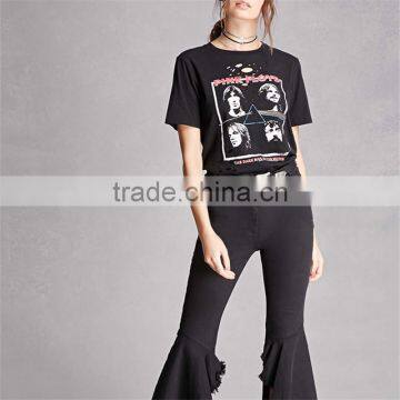 New Style Funky Rehab Flared Ankle Dress Pants for Womens photo-2