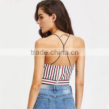 Bownot and Stripe Tank Top, Ladies Fashion New Design Clothing 2017 photo-2