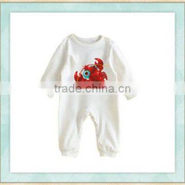 2017 Fall Baby Customize Carters Clothes Long Sleeve Romper Shark Lobster and Pig Cartoon Print photo-2