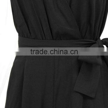 Fashion One Piece V Neck Sexy Sleeveless Wide Leg Ladies Jumpsuit For Wholesale 2017 photo-3