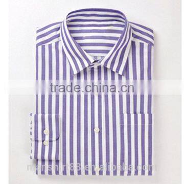 100% Cotton Long Sleeve Stripe Pattern Business Men Shirt photo-1