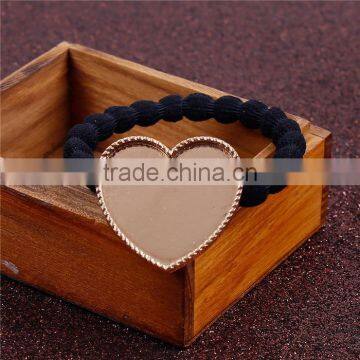 Zinc Based Alloy DIY Resin Mold For Jewelry Making Hair Ties Heart Gold Plated & Black photo-3