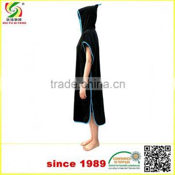 100% Cotton Changing Robe Hooded Towel Custom Suft Poncho photo-3