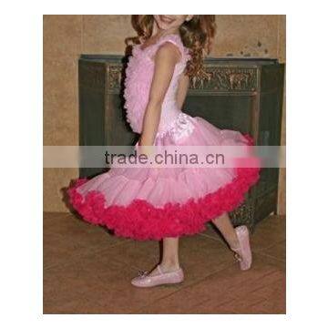 Assorted colors boutique baby girls pettiskirt pink fluffy children dress girl party wear western dress