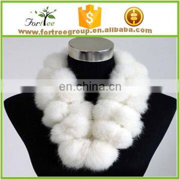 cheap new style fashion faux rabbit fur white scarf