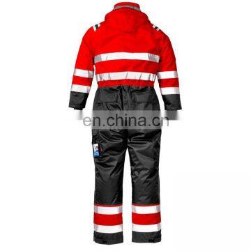 Hi Vis Waterproof Coverall With Cotton-padded Winter Work Clothing photo-3