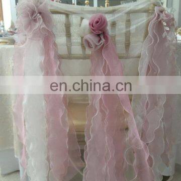 Custom-made Color Organza Wholesale Wedding Pink Chair Covers photo-6