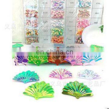 35mm Small Cute Shell Fan Shape Colorful Loose Sequins Beautiful Crafts for Sewing Wedding Diy Accessory Kids DIY