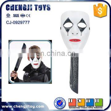 Wholesale party toy terrorist plastic halloween mask with knife