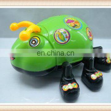 Plastic pull line beetle insect ladybug toy