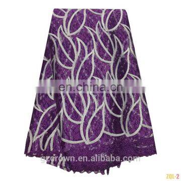 New arrival african organza lace in switzerland embroidery with stone for bridal wedding dress s170302003