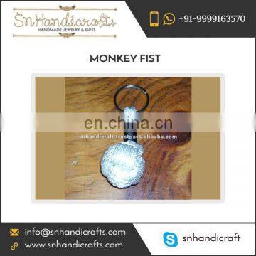 Unmatched Quality Flawless Finish Monkey Fist Nautical Rope Keychain Available for Bulk Buyers