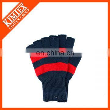 Wholesale winter knitted custom half finger gloves