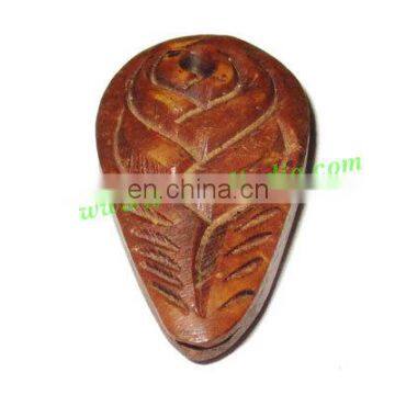 Handmade coconut shell beads, size : 30x19x7mm BWCCN003