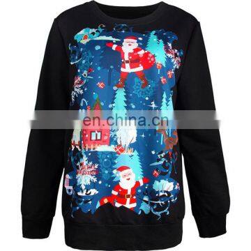 wholesale Christmas sweatshirts -christmas animal cotton tiger pattern lady zipper hoody