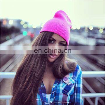 Catgirl Plain Beanie Knit Ski Cap Skull Hat Warm Solid Warm Cuff Blank Beanie photo-5