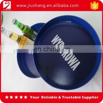 New personalised anti slip round plastic beer serving tray printing logo for bar