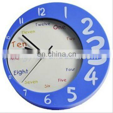 creative design and popular acrylic blue and white wall hang clock