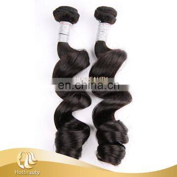 Fabwigs 7A Wholesale Price Hot Sale Fast Delivery Loose Wave Natural Color Peruvian Human Hair Sew In Weave photo-2