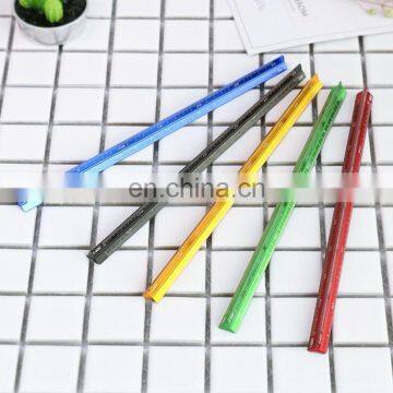 15cm Multicolor Aluminium Triangular Scale Ruler photo-2