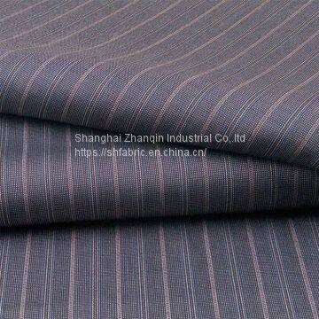 Fashion Polyester TR Men's suit Fabric  Woven Check Suiting Fabric Manufacturer uniform