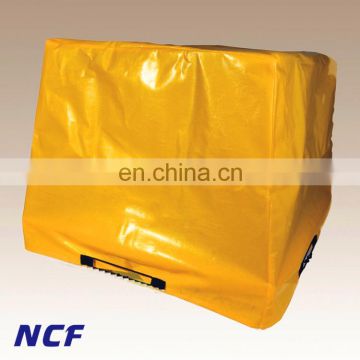 650Gsm Yellow PVC Coated Pallet Tarpaulin Cover