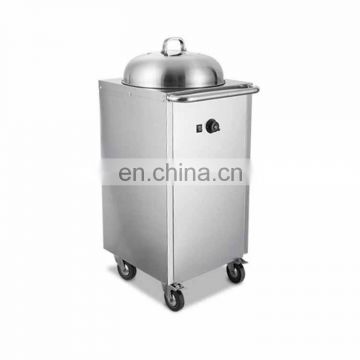 Stainless Steel Single Head Plate Warmer Cart For Restaurant