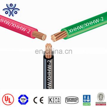 600V Copper conductor XLPE Insualted 4awg # xhhw-2 cable for power distribution