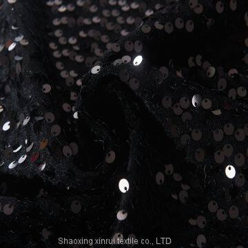 African Lace Embroidery Camo Black Sequin Fabric for Sublimation Sequins photo-2