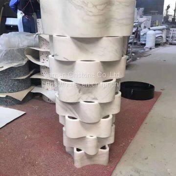Volakas White Pedestal Sink