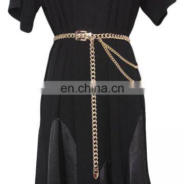 TWOTWINSTYLE Fashion Belt For Women Patchwork Metal Chain Adjustable Dress Accessories photo-2